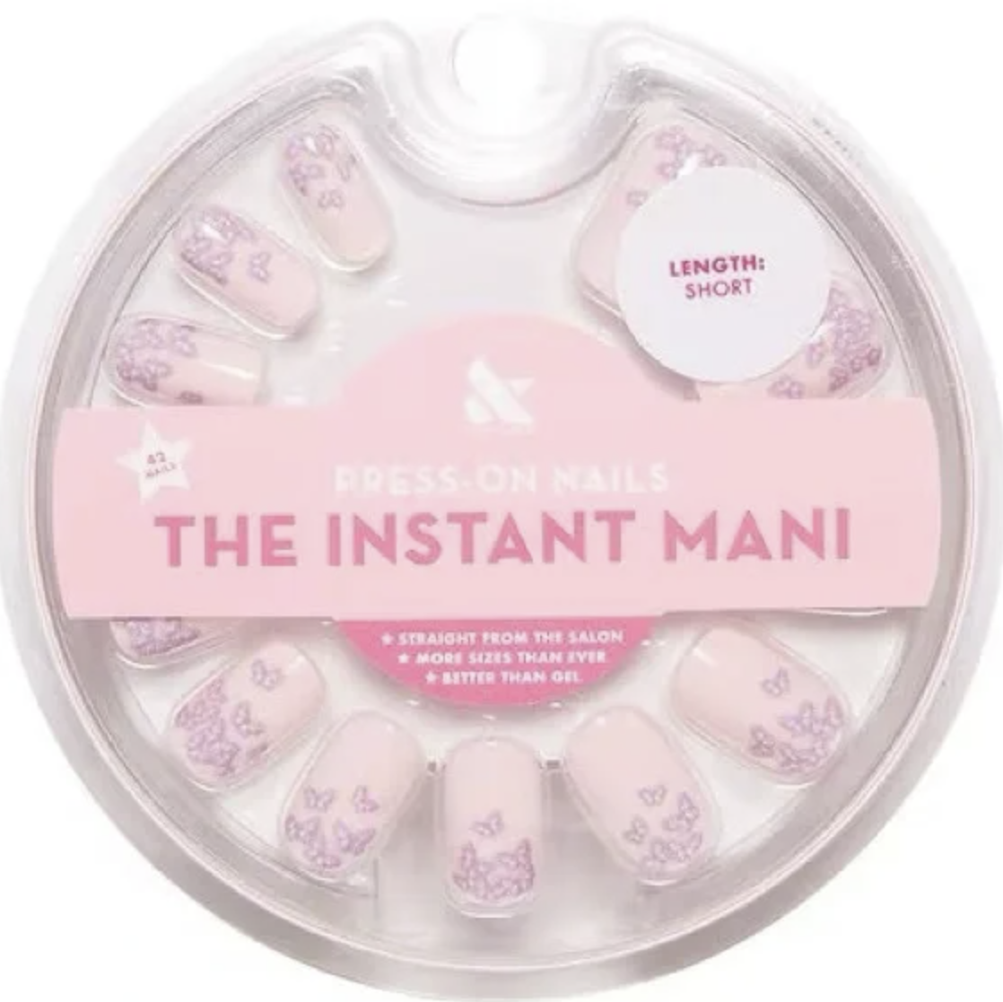 Olive & June Press On Nails Purple Butterflies