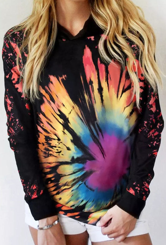 Reverse tie dye hoodie